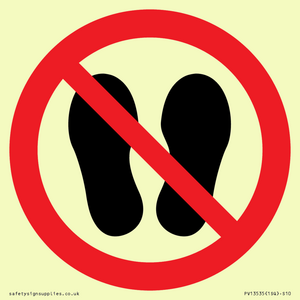 Do not step or stand here symbol only